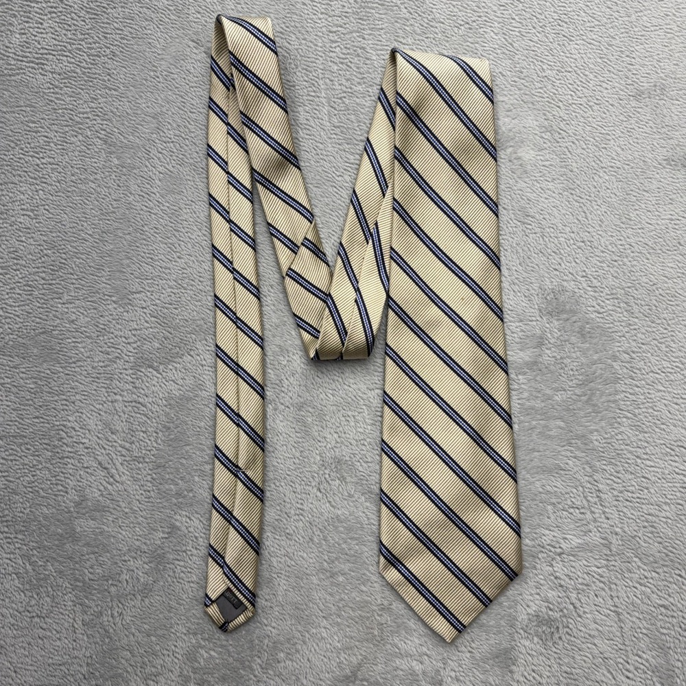Robert Talbott Tie Mens OS Gold Nordstrom Mogador Silk Cotton Striped Necktie